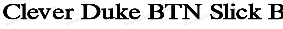 Clever Duke BTN Slick Bold字体转换